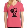 Cotton Women's V-neck Tee sing united test Thumbnail