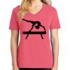 Cotton Women's V-neck Tee sing united test Thumbnail