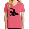 Cotton Women's V-neck Tee sing united test Thumbnail