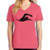 Cotton Women's V-neck Tee sing united test Thumbnail