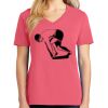 Cotton Women's V-neck Tee sing united test Thumbnail