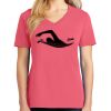 Cotton Women's V-neck Tee sing united test Thumbnail