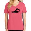 Cotton Women's V-neck Tee sing united test Thumbnail