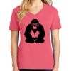 Cotton Women's V-neck Tee sing united test Thumbnail
