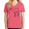 Cotton Women's V-neck Tee sing united test Thumbnail