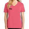 Cotton Women's V-neck Tee sing united test Thumbnail