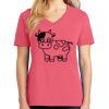 Cotton Women's V-neck Tee sing united test Thumbnail
