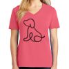 Cotton Women's V-neck Tee sing united test Thumbnail