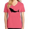 Cotton Women's V-neck Tee sing united test Thumbnail