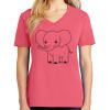 Cotton Women's V-neck Tee sing united test Thumbnail