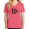 Cotton Women's V-neck Tee sing united test Thumbnail