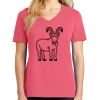 Cotton Women's V-neck Tee sing united test Thumbnail