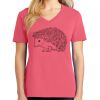 Cotton Women's V-neck Tee sing united test Thumbnail