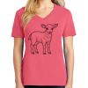 Cotton Women's V-neck Tee sing united test Thumbnail