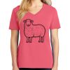 Cotton Women's V-neck Tee sing united test Thumbnail