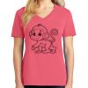 Cotton Women's V-neck Tee sing united test Thumbnail