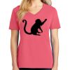 Cotton Women's V-neck Tee sing united test Thumbnail