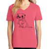 Cotton Women's V-neck Tee sing united test Thumbnail