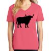Cotton Women's V-neck Tee sing united test Thumbnail