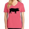 Cotton Women's V-neck Tee sing united test Thumbnail