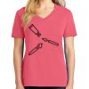 Cotton Women's V-neck Tee sing united test Thumbnail