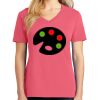 Cotton Women's V-neck Tee sing united test Thumbnail