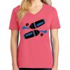 Cotton Women's V-neck Tee sing united test Thumbnail