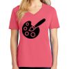 Cotton Women's V-neck Tee sing united test Thumbnail