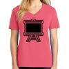 Cotton Women's V-neck Tee sing united test Thumbnail