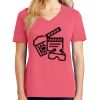 Cotton Women's V-neck Tee sing united test Thumbnail