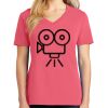 Cotton Women's V-neck Tee sing united test Thumbnail