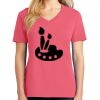 Cotton Women's V-neck Tee sing united test Thumbnail