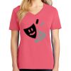 Cotton Women's V-neck Tee sing united test Thumbnail