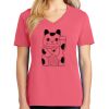 Cotton Women's V-neck Tee sing united test Thumbnail