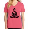 Cotton Women's V-neck Tee sing united test Thumbnail