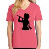Cotton Women's V-neck Tee sing united test Thumbnail