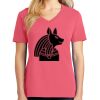 Cotton Women's V-neck Tee sing united test Thumbnail