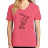 Cotton Women's V-neck Tee sing united test Thumbnail