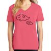Cotton Women's V-neck Tee sing united test Thumbnail