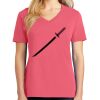 Cotton Women's V-neck Tee sing united test Thumbnail