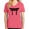 Cotton Women's V-neck Tee sing united test Thumbnail