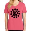 Cotton Women's V-neck Tee sing united test Thumbnail