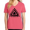 Cotton Women's V-neck Tee sing united test Thumbnail