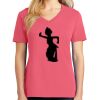 Cotton Women's V-neck Tee sing united test Thumbnail