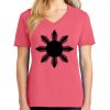 Cotton Women's V-neck Tee sing united test Thumbnail