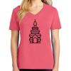 Cotton Women's V-neck Tee sing united test Thumbnail