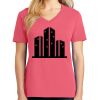 Cotton Women's V-neck Tee sing united test Thumbnail