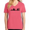 Cotton Women's V-neck Tee sing united test Thumbnail