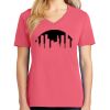 Cotton Women's V-neck Tee sing united test Thumbnail