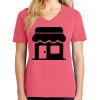 Cotton Women's V-neck Tee sing united test Thumbnail